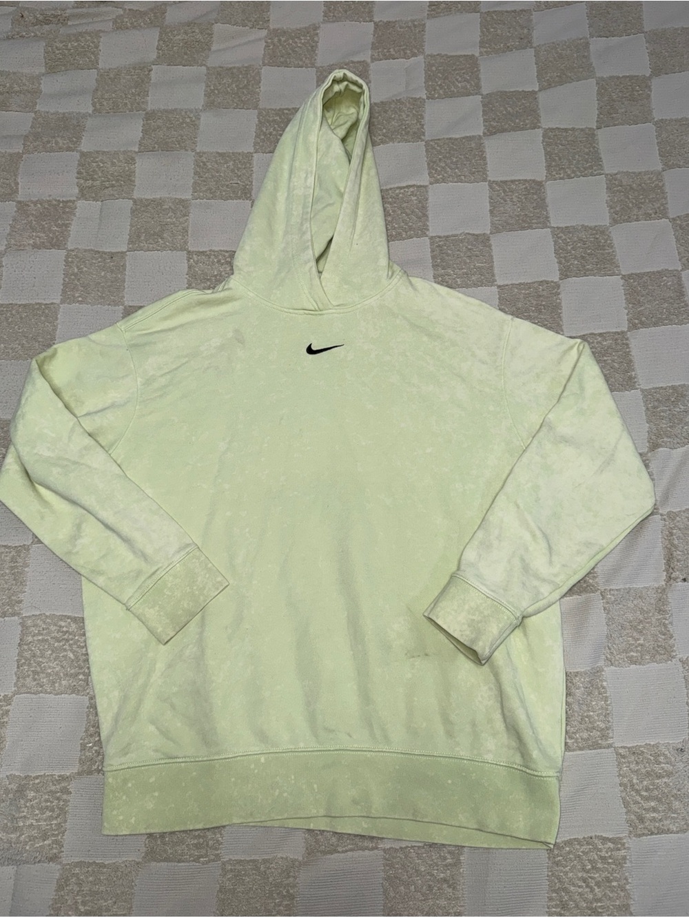 Nike Hoodie Sweatshirt Unisex Small‎ Center Swoosh Oversized Tie Dye